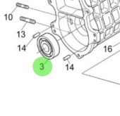 Nanni Diesel 970314939 - Ball Bearing for Injection Pump Camshaft