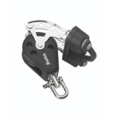 Barton N03511 - Single Swivel Block with Becket and Cam Size 3 45mm – Plain Bearing, Ø45mm Sheave, Max Rope 10mm