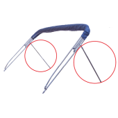 Pair Of Brackets For Sun Top Model 'Wilma'; Powder Coating; L=60cm; Ø20mm