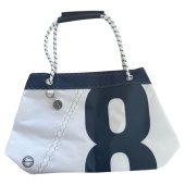 Trend Marine Sea Wave Sailcloth Shopping Bags with Rope Handles 20L 420×170×360 mm