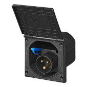 CEE Input Box, Flush-mounted, Black