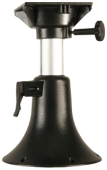 Allpa Aluminum Belle Adjustable Pedestal, H=330-430mm, Swivel With 4x Lock, Base Ø254mm, Grey