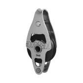 Antal 00321 - Stainless Steel 316 Mini Block Series 34x6, Ball Bearing, Single U-Head Block + Becket