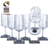 Silwy KO-WI-C-6 - Magnetic Plastic Glass Wine 0,2L, Set Of 6