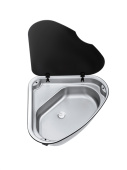 THETFORD 330 Triangular Left Hand Corner Sink with Cover 480x480x140 mm