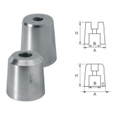 E. Polipodio Reggiani Zinc Shaft Line Anodes Ø34–88 mm