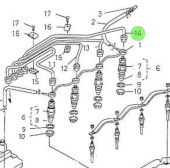 Nanni Diesel 970310917 - Fuel Line for 4.330TDI and 4.340TDI Engines