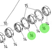 Nanni Diesel 970310869 - Side Metal for Crankshaft and Piston Assembly