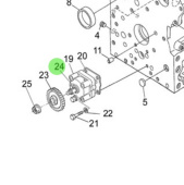 Nanni Diesel 970493118 - Feather Key for Engine Block and Oil Pump