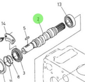 Nanni Diesel 970307350 - Fuel Camshaft for N4.50 Engines