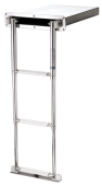 Allpa Stainless Steel Telescopic Bathing Ladder In Stainless Steel Box, 3 Steps Lined With Plastic