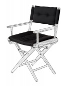 ARC Marine Deluxe Cushions For Directors Chair I Black