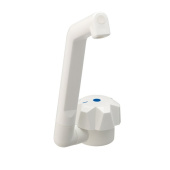 Reich Water Tap De Luxe, Small Knob - White, Borehole Ø 16 mm
