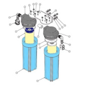 Parker B108140001 Dual Prefilter Housing Assembly Kit for AQM II