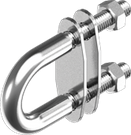 Wasi M8230-4-12X65 - U-Bolts With Plates And Nuts M12 X 130 X 65 mm A4-Aisi316