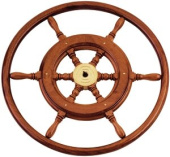 Allpa 6-Spoke Wheel 'Type 3B' Classic Mahogany Wheel With Wooden Rim, Incl. Adapter, Ø460mm