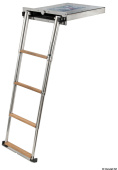 Osculati 49.550.04 - TOP LINE Hidden Telescopic Ladder 4 Teak Steps