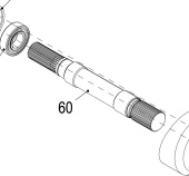 Steyr 2178818-0 - Adapter Shaft for Volvo Sterndrive on Steyr Engines