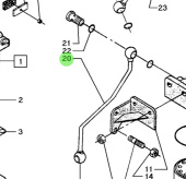 Bukh 008E8413 - Fuel Pipe From Lift Pump to Filter for DV24RME, DV29RME and DV32 Engines
