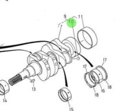 Nanni Diesel 970307564 - Ball for Crankshaft-Piston Assembly