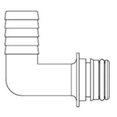 Flojet 1877K-3322E - Port Kit 90 Deg Elbow 3/4" (19mm) Hose