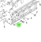 Nanni Diesel 970314186 - Crankcase Plug for N4 Series Engines