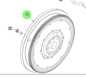 Steyr 2203739-2 - Flywheel Assembly for DM40 4-Cylinder Marine Engines