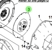 Bukh 00106-5S301 - Bearing Housing Assembly for S270J Waterjet Drive Coupler