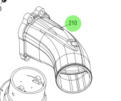 Steyr Z002121-0 - Painted Exhaust Flange for Mercury Transom (RAL9006) Steyr Engines