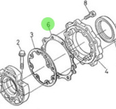 Nanni Diesel 970302759 - Bearing Case Gasket for Crankshaft Assemblies