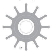 Johnson Pump 09-820B - Neoprene Pump Impeller for Johnson F95 & MAN Pumps (12 Blade)