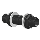 TruDesign Black Thru-Bulkhead Threaded Tubes with Ring & Nut