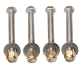 SeaStar DK6135 - Stainless Steel Bolts, Brass Nylock Nuts And SS Washers 1/2"-13 UNC X 3-1/2" L (89mm) For Hydraulic Jackplates