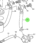 Nanni Diesel 970301849 - Fuel Supply Hose Assembly for Fuel Filter Systems