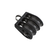Barton N12310 - Triple Fixed Eye Block Size 2 35mm – Ball Bearing, 3x Ø35mm Sheaves, Max Rope 8mm