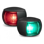 Hella Marine Naviled Lights With Transparent Lens Black - Straight/green