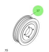 Steyr 2177595-0 - Front Vibration Damper Assembly for Raw Water Pump on Steyr Engines