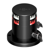 Lopolight 301-114+112-PRO-180 - Navigation Light 3NM 180° Red + 180° White, Black Anodized