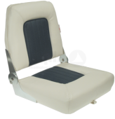 Folding Upholstered Boat Chair 'Coach', White
