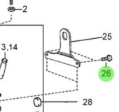Nanni Diesel 970316133 - Flanged Bolt for Cylinder Head Assembly