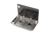 Allpa Airxcel Gas Hob Unit With Cover, Burners: 1x Small/1x Medium
