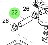Steyr 2178573-2 - Hose DN16 Length 60 for MO266K43 and Related Engines