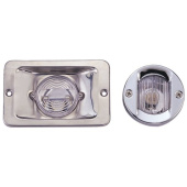 Allpa LED Stern Light, Round, 8-30v/1w, 135°, LED 1x 1w, Stainless Steel Housing With Clear Lens