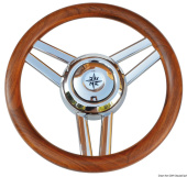 Osculati 45.177.04 - Magnifico Steering Wheel 3-Spoke Ø 350 mm Teak