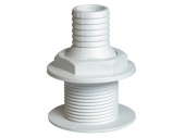 Nuova Rade 44714 - Through-Hull Fitting 1" Thread, 25mm Hose White, Pack of 5 - Price Per Piece