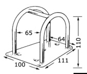 Osculati 60.615.73 - Spinnaker pole holder