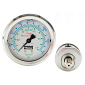 Parker 10181523CC 0–70 PSI Low-Pressure Gauge with 1/4" NPT Back Mount