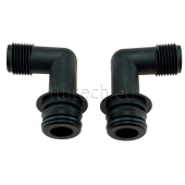 Flojet 20381714 - Port Kit Snap-In Port 1/2 Inch QEST Thread 90 Degree Elbow EPDM