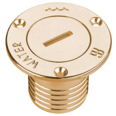 Guidi Water Deck Fillers with Hose Connector, Polished Brass, 1 1/2" BSPP