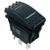 Euromarine Illuminated Waterproof Rocker Switch - On-Off-On - 4 Contacts